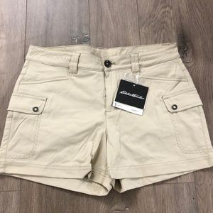 NWT Eddie Bauer flexion khaki shorts